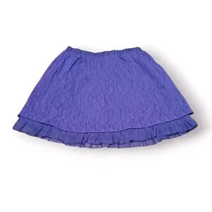 Pony Tails Girls Purple Skirt Floral Textured Lace Size 16